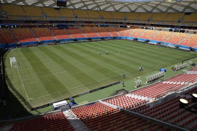 General view of Arena da Amazonia stadium in Manaus