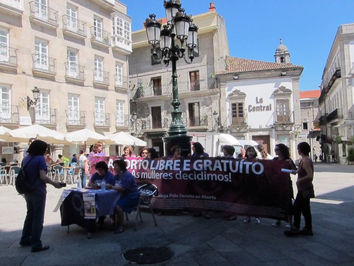 Protesta a favor del aborto en Vigo