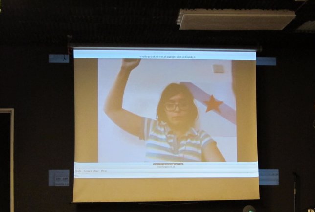 La independentista María Osorio interviene por videoconferencia