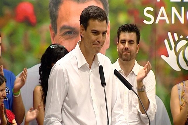 Pedro Sánchez promete cambio desde la unidad