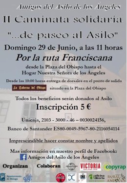 Cartel caminata solidaria amigos del asilo