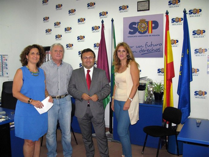 Pilar Serrano, Manuel Expósito (SUP), Heredia, sindicato de policía reunión