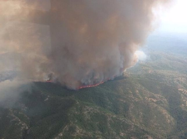 Incendio en la sierra de Tivissa este lunes