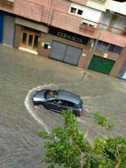 Lluvias caídas en Caravaca como consecuencia de la fuerte tormenta