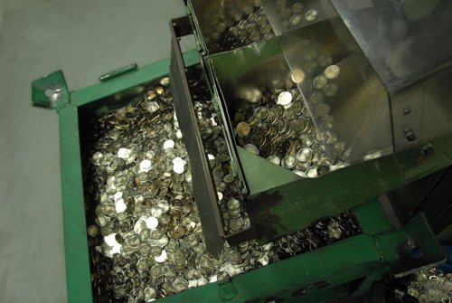 Fabricación De Monedas De Euros En La Fábrica Nacional De Moneda Y Timbre