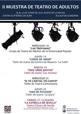 Cartel de la II Muestra de Teatro de Adultos de Alcalá de Guadaíra.