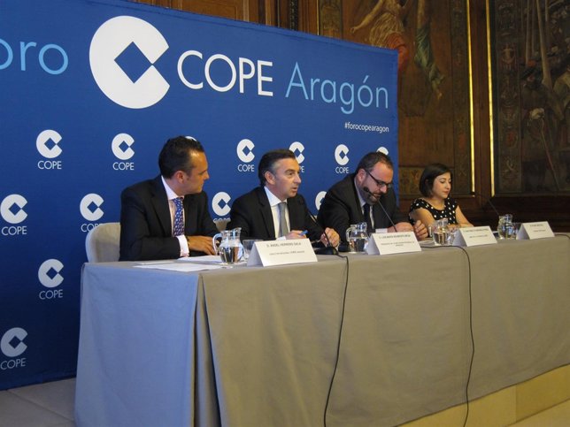 Beamonte en su intervención en el Foro Cope Aragón