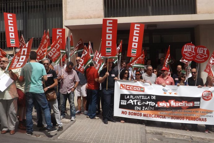 Concentración de Atento en Jaén.