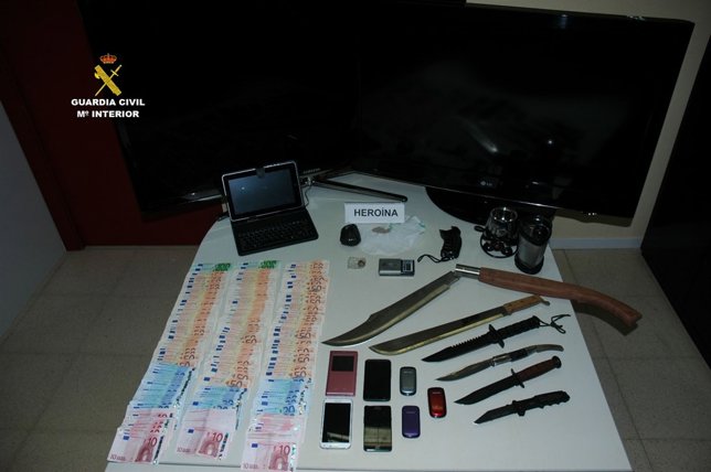 Imagen del material incautado