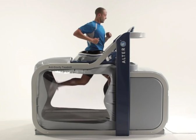 Correr en la luna tapiz antigravitatorio