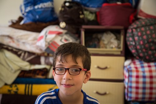 Malik, de 8 años, desplazado por la toma de Mosul por el ISIS