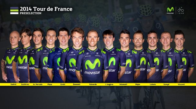 Preselección del Movistar para el Tour de Francia 2014