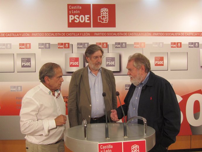 Pérez Tapias junto a Rodero (i) y Tomillo (d)