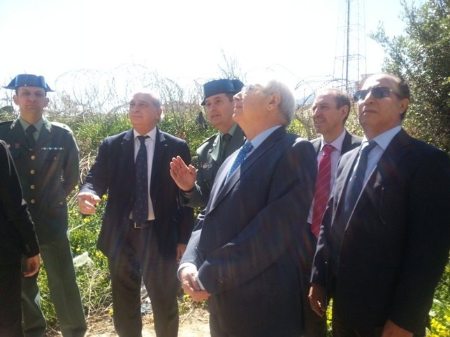 El ministro del Interior, Jorge Fernández Díaz, en Melilla