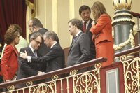 Rei.- Artur Mas, Iñigo Urkullu i els diputats de CiU i PNB es neguen a aplaudir Felip VI a la seva arribada