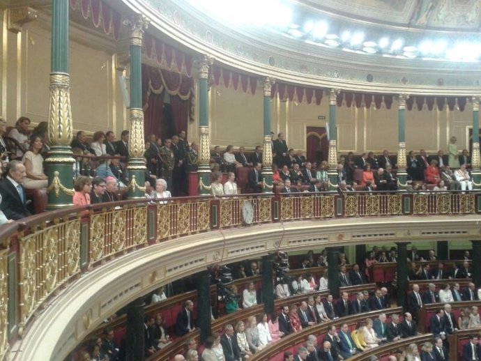 Tribuna de invitados del Congreso durante la proclamación