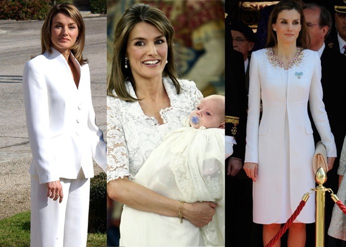 Letizia apuesta por el blanco