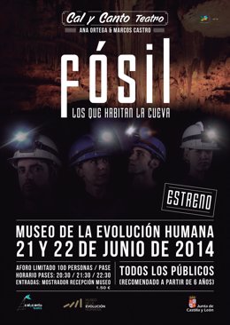 Cartel del espectáculo 'Fósiles que llenan la cueva'