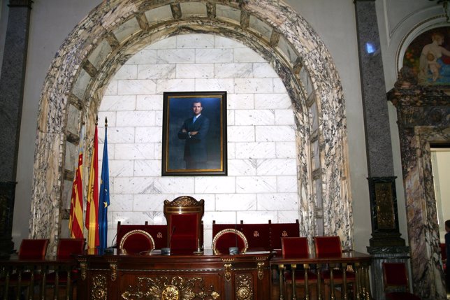 Cuadro de Felipe VI en el Ayuntamiento de Valencia