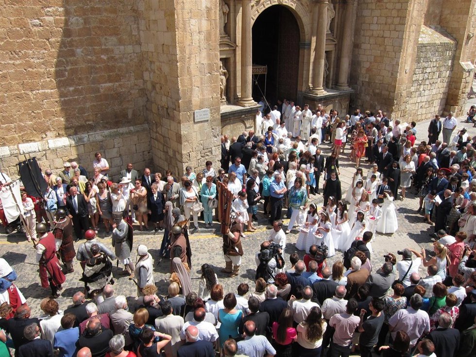 Procesión de los sagrados Corporales en Daroca, en el día del Corpus