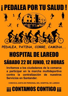 Cartel de manifestación en bicicleta convocada por la Junta de Personal