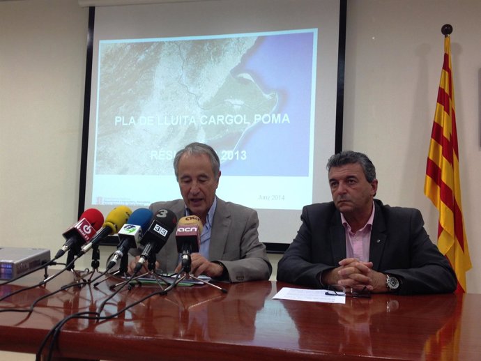 Jordi Sala y Pere Vidal hacen balance de la lucha contra el caracol manzana