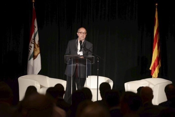 El conseller Felip Puig en una conferencia en San Francisco