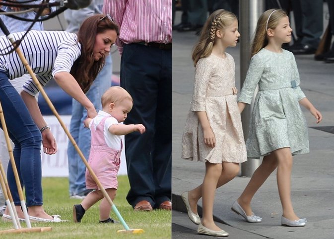La moda de los más pequeños de la monarquía príncioe Jorge Leonor y Sofía