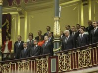 Rei.- Mas i Rajoy van parlar "protocol·làriament" uns minuts en la recepció