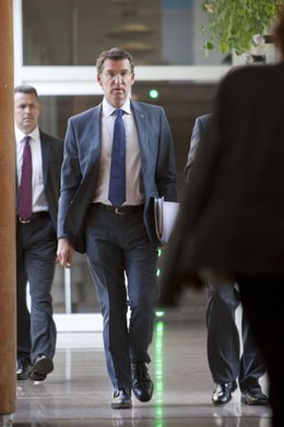 Feijóo antes de entrar en el Consello de la Xunta del 20 de junio