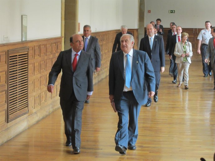 Emilio Botín y Vicente Gotor 