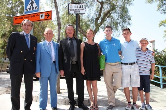 Miguel Ángel Jiménez, homenajeado en Torremolinos con una calle