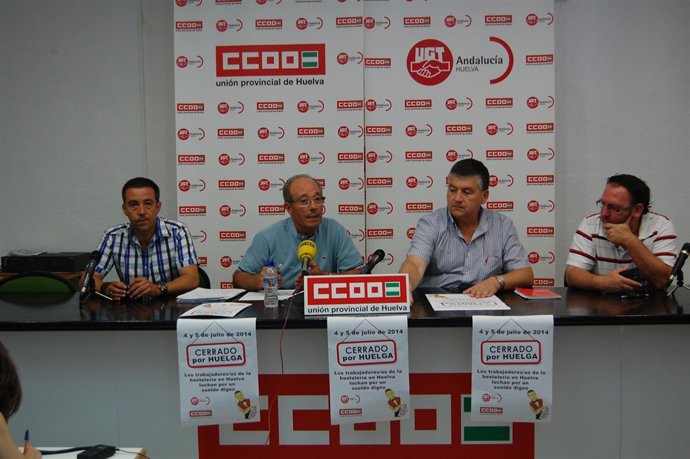 Sindicatos del sector de la hostelería de Huelva. 