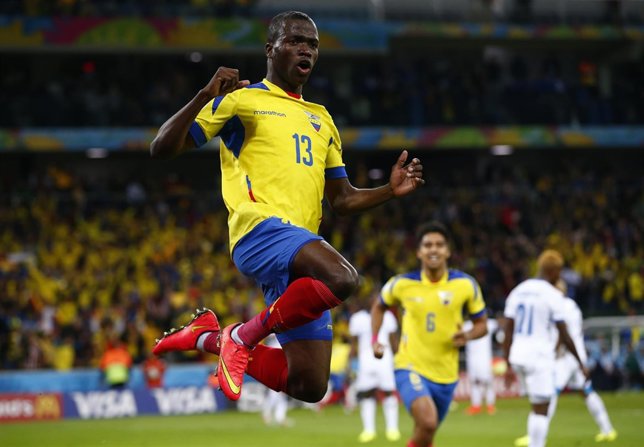 El ecuatoriano Enner Valencia en el Mundial de Brasil