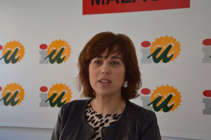 Lola Quintana, en la sede de IU en Málaga