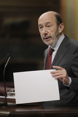 El secretario general del PSOE, Alfredo Pérez Rubalcaba