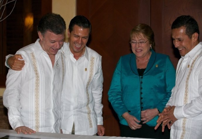 Santos, Peña Nieto, Bachelet y Humala en Alianza Pacífico