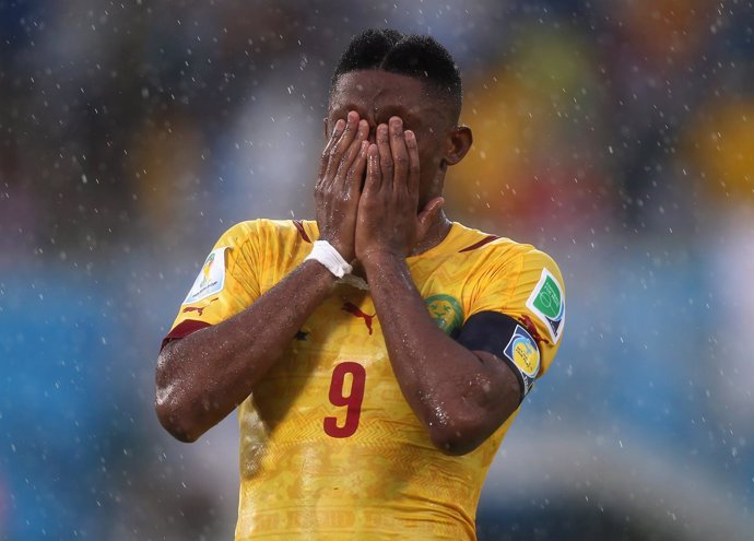 Samuel Eto'o en el Camerún México del Mundial de Brasil