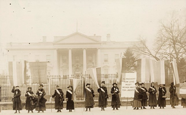 Sufragistas en la Casa Blanca