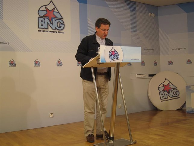 El portavoz nacional del BNG,XavierVence, en rueda de prensa