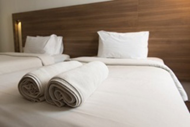 La habitación de un hotel.