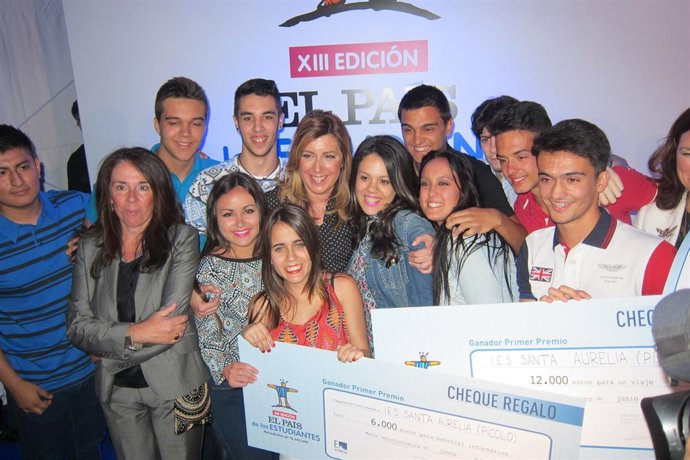 Susana Díaz, en la entrega de los premios 'El País de los estudiantes', 