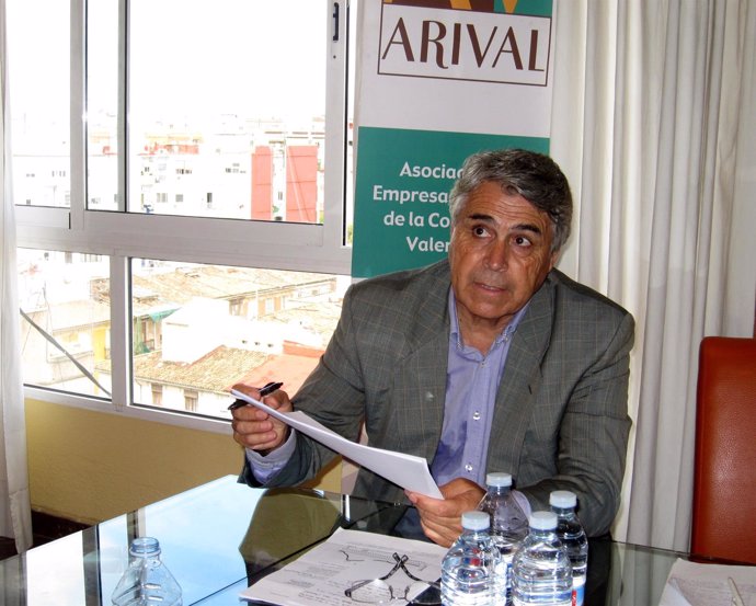 El presidente de Arival, Ximo Magalló, en rueda de prensa.