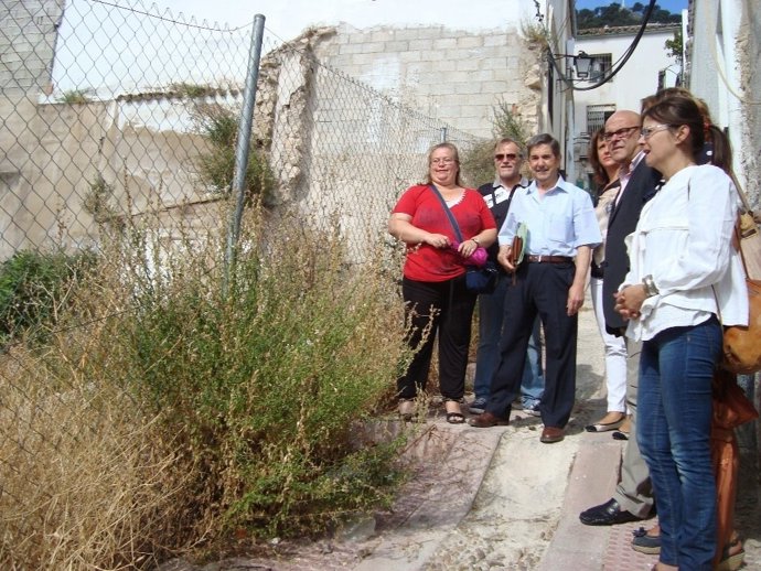 El PSOE visita solares del casco antiguo de Jaén