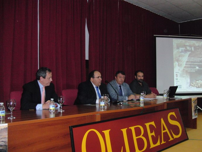 El delegado de Economía en Huelva, Eduardo Muñoz, con Cambrige Minería en Beas.