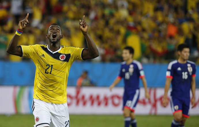 Jackson Martinez celebra su doblete ante Japón