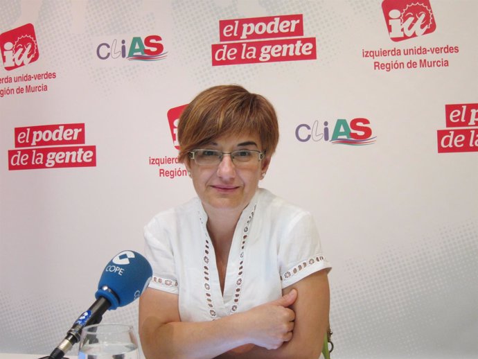 La portavoz de Presidencia de IU, Esther Herguedas