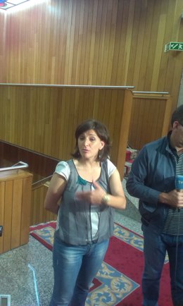 Yolanda Díaz, viceportavoz de AGE, en el Parlamento