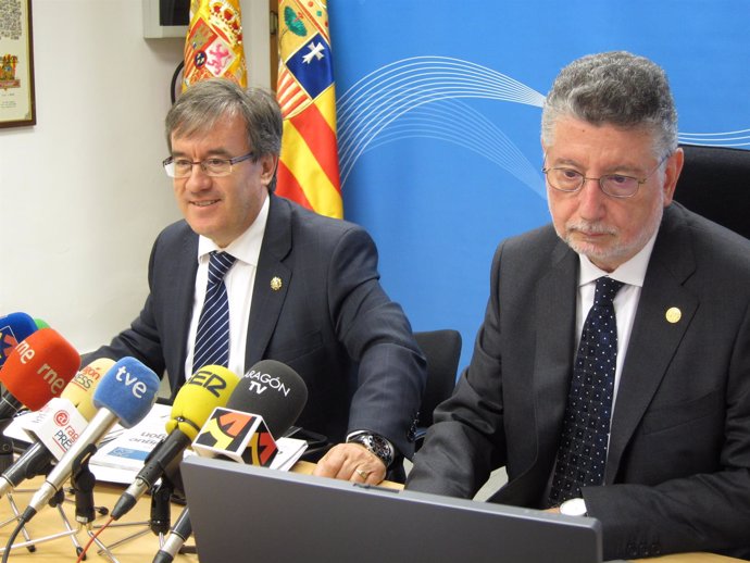 Ángel Dolado y Fernando Zubiri en rueda de prensa en el TSJA