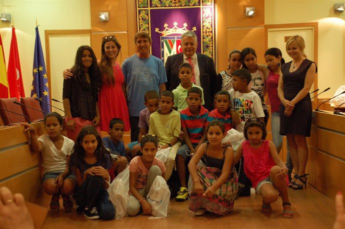 Llegada de los niños saharauis